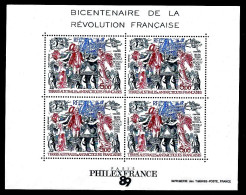 B-F - 1 - Bicentenaire De La Révolution Française - Neuf N** - Très Beau - Blocks & Sheetlets