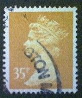 Great Britain, Scott #MH154, Used (o) Machin, 1991, Queen Elizabeth II, 35p, Yellow - Machins