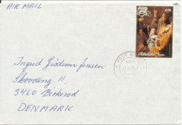 Aititaki Cover Sent To Denmark 29-7-1992 Single Franked (the Flap On The Backside Of The Cover Is Missing) - Aitutaki