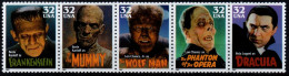USA 1997, Scott 3168-3172, MNH, Strip, Monsters - Unused Stamps