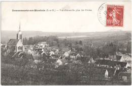 CPA DE DONNEMARIE-EN-MONTOIS  (SEINE ET MARNE)  VUE D'ENSEMBLE PRISE DES GROTTES - Donnemarie Dontilly