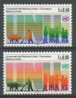 NU Genève 1985 N° 129/130 ** Neufs  MNH Superbes C 2.85 € Université Des Nations Unies Signe U.N.U. Emblème - Ungebraucht