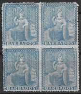 Barbados Mint No Gum (little Gum Rests) 1861 - Barbades (...-1966)