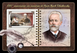  SÃO TOMÉ AND PRÍNCIPE  2018 MNH Pyotr Ilyich Tchaikovsky Michel C.: 7652 / Bl.1378 C 3569.C1134 - São Tomé Und Príncipe