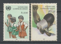 NU Genève 1985 N° 135/136 ** Neufs  MNH Superbes C 3.90 € La Survie De L'Enfant Fillettes Réhudratation Orale - Ongebruikt