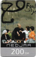 Algeria - Nedjma - Football, Zinedine Zidane And Kids, Exp.30.06.2008, GSM Refill 200DA, Used - Algérie