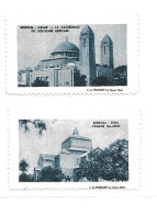 KB1195 - VIGNETTES SENEGAL - CATHEDRALE DE DAKAR - EGLISE DE THIES - NON GOMEES ET AVEC CHARNIERE PHILA - Andere & Zonder Classificatie