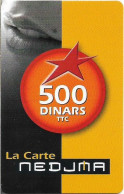 Algeria - Nedjma - La Carte Nedjma, Mouth, Exp.30.06.2008, GSM Refill 500DA, Used - Algeria