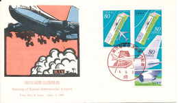 Japan FDC 2-9-1994 Opening Of Kansai International Airport With Cachet - FDC
