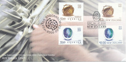 New Zealand Joint Issue With Sweden FDC 2-5-2002 Complete With Cachet - FDC