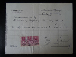 Großbritannien / GB Revenue Stamp , Contract Note , König Edward, Gestempelt (5) - Fiscali