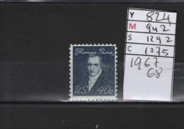PRIX FIXE Obl   824 YT 942 MIC 1292 SCO 1275 GIB Thomas Paine 1967 1968  58A/12 - Used Stamps