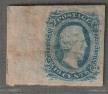 Etats-Unis D'Amérique - N°10 * (1862-64) 10c Bleu - 1861-65 Etats Confédérés