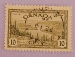 CANADA YT 220 OBLITÉRÉ  "LAC DU GRAND OURS" ANNÉE 1946 - Oblitérés