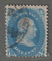 Etats-Unis D'Amérique - Emissions Générales : N°18 Obl (1861) 1c Bleu - Used Stamps