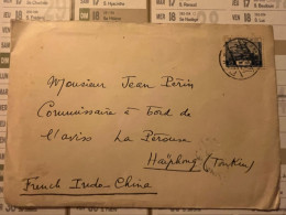 Lettre De 1932 From Fujiya Hotel Miyanoshita Japan To Haiphong Viet Nam Via Hong Kong - Paquebot Aviso La Perouse - Lettres & Documents