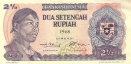 INDONESIA 2 1/2 RUPIAH 1968 "General Sudirman" Issue P 102 UNC SC NUEVO - Indonésie