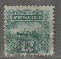 Etats-Unis D'Amérique - Emissions Générales : N°34 Obl (1869) S.S"Adriatic": 12c Vert - Used Stamps