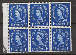 1955 MNH GB Watermark Edward Crown Booklet Pane SG 541-l Postfris** - Unused Stamps