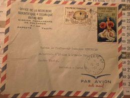 Lettre De Papeete Tahiti Polynesie Française 1954? Pour Directrice D'etudes à La Sorbonne Paris - Tahiti