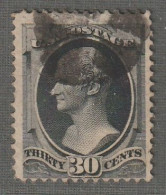 Etats-Unis D'Amérique - Emissions Générales : N°57B Obl (1870-82) Hamilton : 30c Noir - Used Stamps