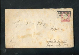 "DEUTSCHES REICH" 1872, Ganzsachenumschlag Mi. U 3A R2 "GROEBZIG", Rs. Wachssiegel (80093) - Enveloppes
