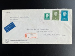 NETHERLANDS 1977 REGISTERED LETTER LISSE TO NEW YORK USA 20-05-1977 NEDERLAND AANGETEKEND - Lettres & Documents