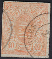 Luxembourg - Luxemburg - Timbres - Armoires 1875     40C.     Cachet  2 Cercles  °   Michel 23a - 1859-1880 Stemmi