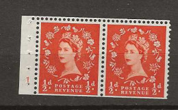 1955 MNH GB Watermark Edward Crown Booklet Pane SG 540-n Postfris** - Nuevos