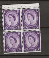 1955 MNH GB Watermark Edward Crown Booklet Pane SG 545-m Postfris** - Unused Stamps