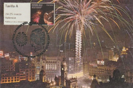 Spain 2022 - ATM Fiestas Populares, Fallas De Valencia Carte Maximum - Timbres De Distributeurs [ATM]