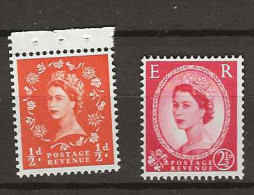 1958 MNH GB Watermark Multiple Crown Chalky Paper  Postfris** - Unused Stamps