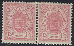 Luxembourg - Luxemburg - Timbres - Armoires 1880    12,5C.    *    1 Paire     Michel 41 D - 1859-1880 Stemmi