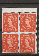 1958 MNH GB Watermark Multiple Crown Booklet Pane SG 570-m Postfris** - Nuevos