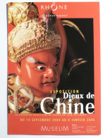 CHINE - STATUETTE - DIEUX DE CHINE - Panthéon Populaire Du Fujian - Carte Publicitaire Muséum Lyon - Sculture