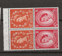 1958 MNH GB Watermark Multiple Crown Booklet Pane SG 570-mn Postfris** - Nuevos