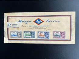 SINGAPORE 1936 REGISTERED LETTER MALAYAN AGFA SERVICE TO NV STRAITS JAVA TRADING CO 07-05-1936 - Singapur (...-1959)