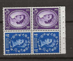 1958 MNH GB Watermark Multiple Crown Booklet Pane SG 571-mn Postfris** - Unused Stamps