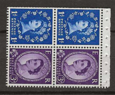 1958 MNH GB Watermark Multiple Crown Booklet Pane SG 571-mna Postfris** - Nuevos