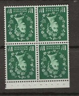 1958 MNH GB Watermark Multiple Crown Booklet Pane SG 572-mWi Postfris** - Unused Stamps