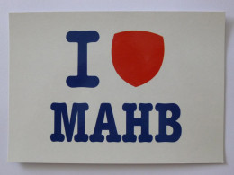 HANDBALL - MAHB Montpellier - Carte Publicitaire Genre I Love MAHB Avec Blason Rouge Remplaçant Le Coeur - Handbal