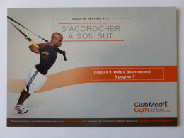 SPORT / GYMNASTIQUE - MUSCULATION - Homme - Carte Publicitaire Club Med Gym - Gymnastique