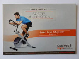 SPORT / GYMNASTIQUE EN SALLE - Homme Sur Vélo / Sortir Du Peloton - Carte Publicitaire Club Med Gym - Gymnastik