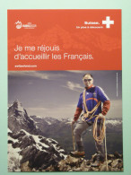 ALPINISTE Avec Maillot Football FFF / Euro 2008 Football / Suisse - Carte Publicitaire - Alpinisme
