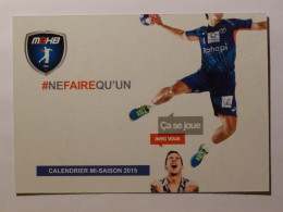 HANDBALL - MAHB / MONTPELLIER - Joueurs En Action / Handballeur - Carte Publicitaire Mi-saison 2015 - Balonmano