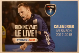 HANDBALL - MHB Montpellier Méditerranée - Joueur - Saison 2017 - 2018 - Carte Publicitaire - Balonmano