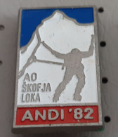 Yugoslav Expedition ANDES 1982 AO Skofja Loka Slovenia Alpinism Mountaineering Pin - Alpinisme