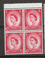 1958 MNH GB Watermark Multiple Crown Booklet Pane SG 574-mk Postfris** - Nuovi