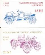 CZECH REPUBLIC, 1994, Booklet 17/18, 10x2, 5x3, Historic Automobiles / Cars - Other & Unclassified