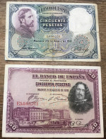 Billets 50 Pesetas 1928 Et 31 - 100 Pesetas